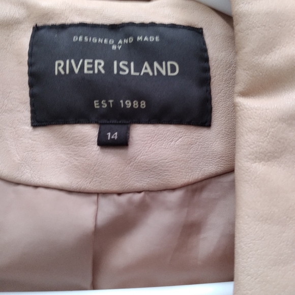 beige faux leather jacket - Picture 2 of 5